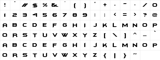 robin Regular  glyph index