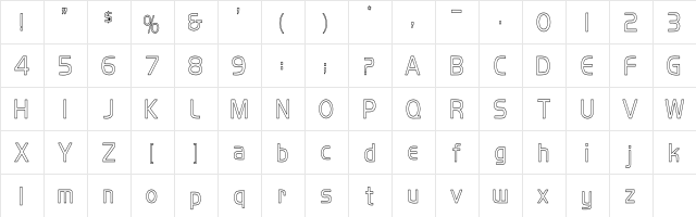 Koshgarian-LighHC Regular  glyph index