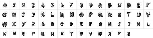 Variety Medium  glyph index