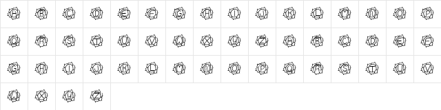 JI Sunflower Regular  glyph index