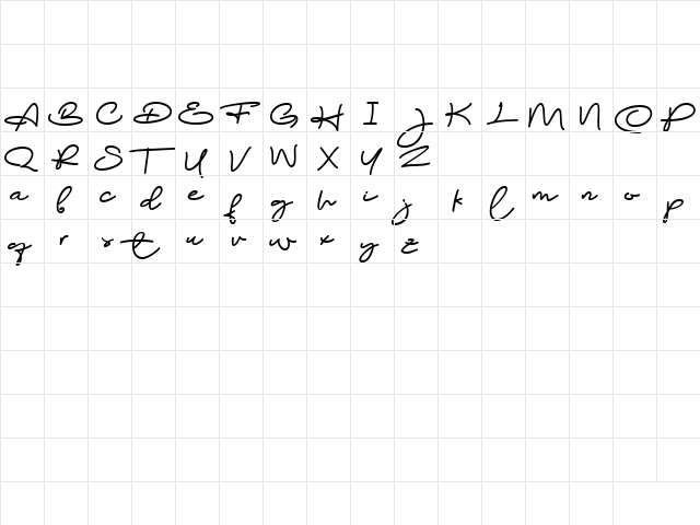 Danke Linda Regular  glyph index