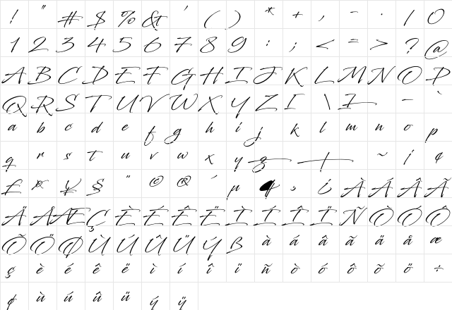 Mafakanev Regular  glyph index