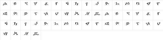 LHF Def Artist | CONVEX Regular  glyph index