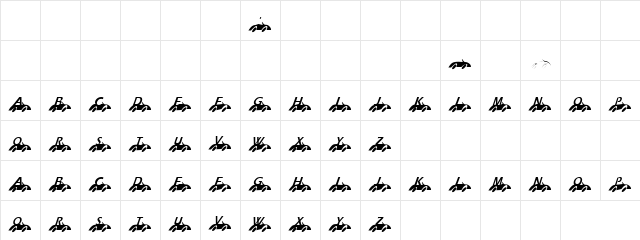 Halloween Special Regular  glyph index