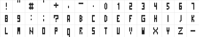 Vertical Stroke Regular  glyph index