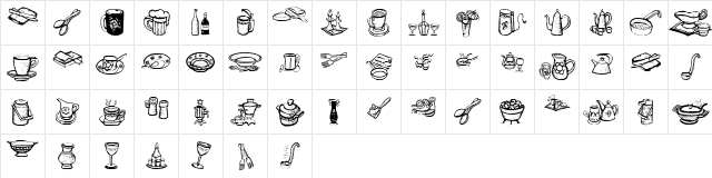 PrositBats Regular  glyph index