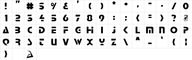 Babylon Industrial Normal  glyph index