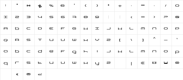 BN Year 2000 Regular  glyph index