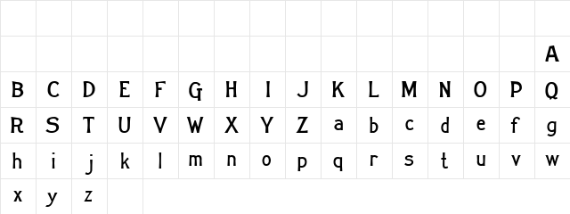 Stonehouse Demo Regular  glyph index