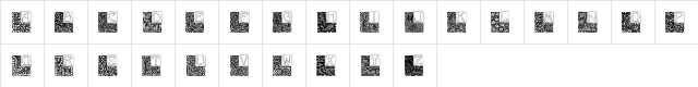 Art Nouveau Initials Regular  glyph index