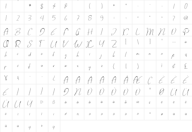 Brother Samphen Regular  glyph index