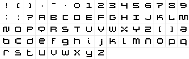 Autriche Regular  glyph index