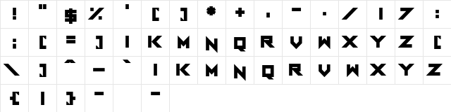 I Am A Designer Regular  glyph index