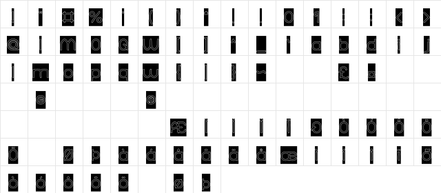 Soup Recipe-Hollow-Inverse Regular  glyph index