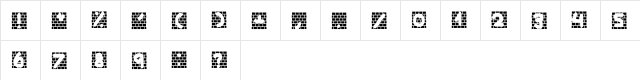 barakgraphity1.3 Regular  glyph index