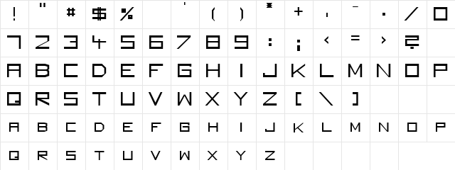 Switzerland Regular  glyph index