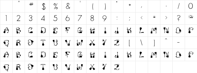 Left Hook Regular  glyph index