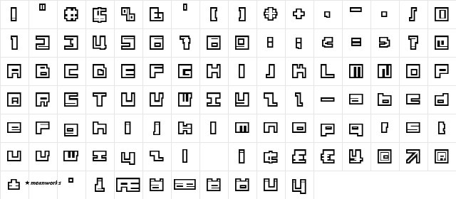 Limbex open  glyph index