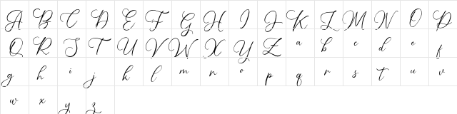 Handy Dandy FREE Regular  glyph index