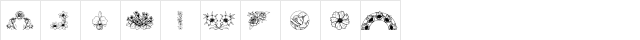 Dover Floral and Design II Regular  glyph index