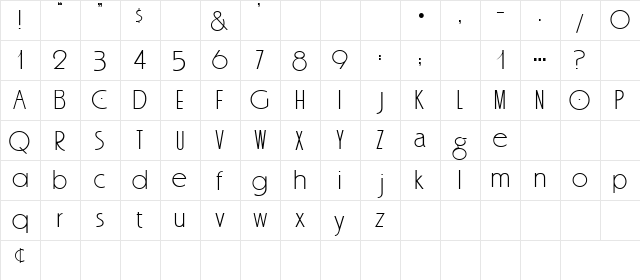 4 Stix DNA Regular  glyph index