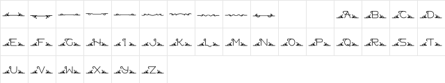 delave bold  glyph index
