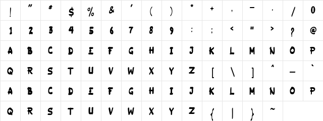 RINDAYA Regular  glyph index