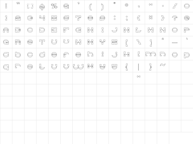 The Machine Gun-Hollow Regular  glyph index