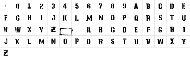 Stay On The Ground Regular  glyph index