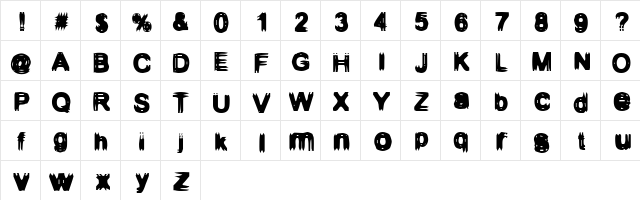 Configuration 9 Regular  glyph index
