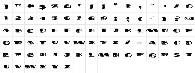 FatStack BB Regular  glyph index