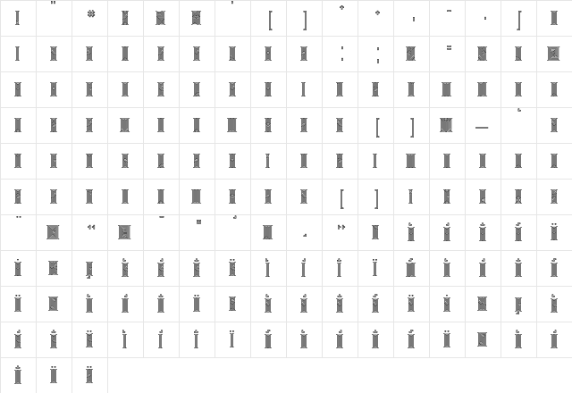 Janus Moir  glyph index