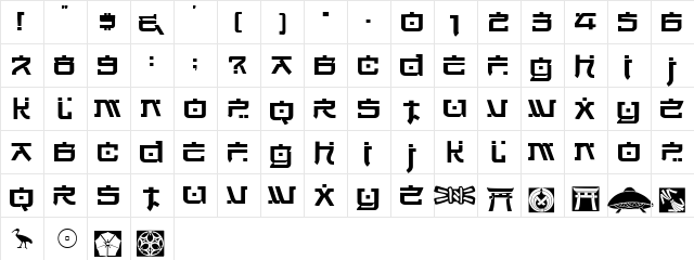 Mitsumai Normal  glyph index