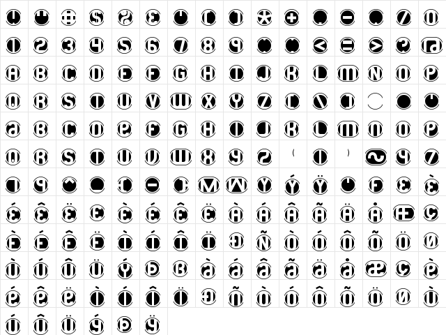 18 Holes BRK Normal  glyph index