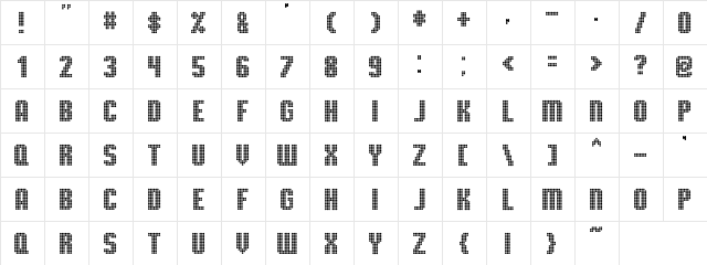 TMBG Severe Tire Damage Regular  glyph index