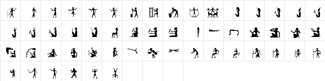 Imna REngulier  glyph index