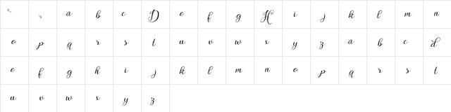 Hebydia Demo  glyph index