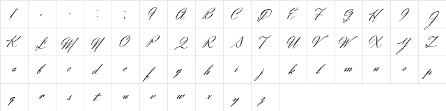 Eliensee Regular  glyph index