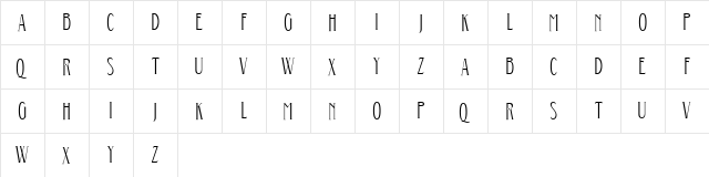 Aunofa Serif DEMO Regular  glyph index