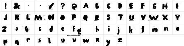 Antibalon Regular  glyph index