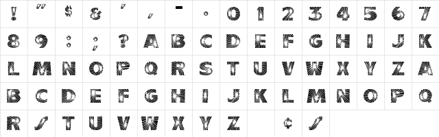 Starburst Medium  glyph index