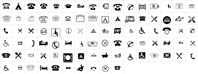 Communications P01  glyph index