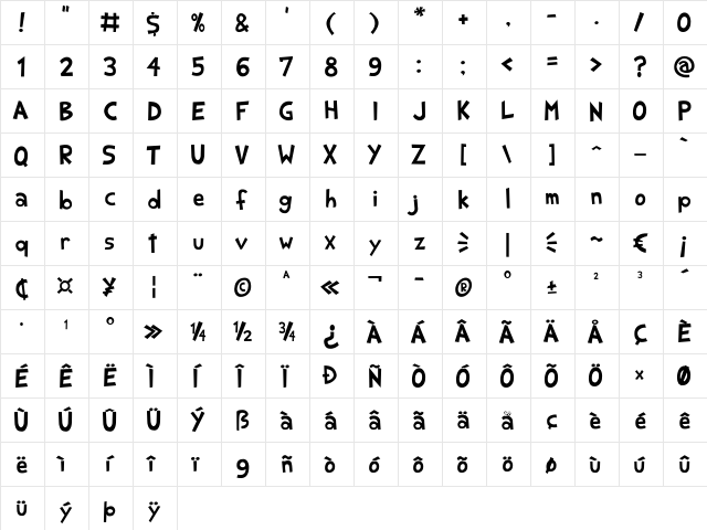 Shark Random Funnyness 2 Regular  glyph index