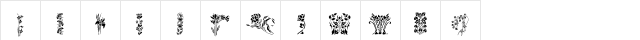 Flowers1 Regular  glyph index