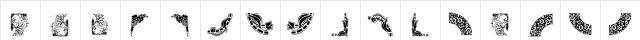 101! Floral Corners 2 Regular  glyph index