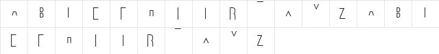 Ostrich Sans Stack Regular  glyph index