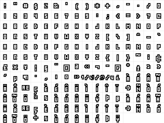 Grixel Acme 5 CompCapsO Regular  glyph index