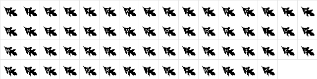 pf_fall leaf1 Regular  glyph index