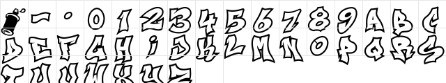 Next Ups Regular  glyph index