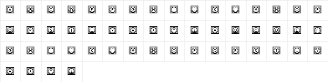 Official Capitals Regular  glyph index